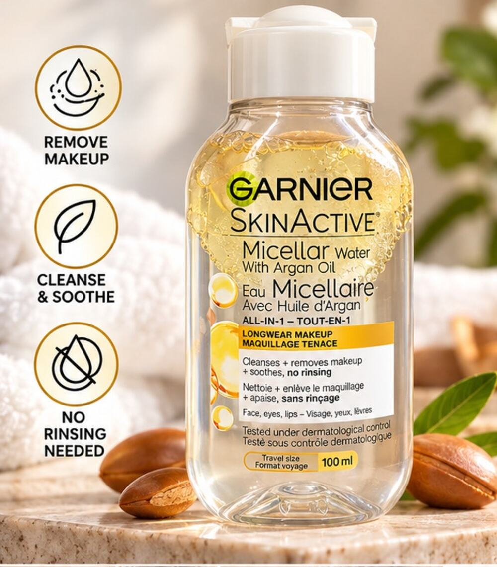 Garnier SkinActive Micellar Water with Argan Oil Makeup Remover 100ml